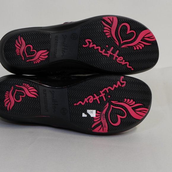 Smitten Women's Wild@Heart Black/Gray Leopard Clogs Size 6 NWOT - Picture 10 of 11